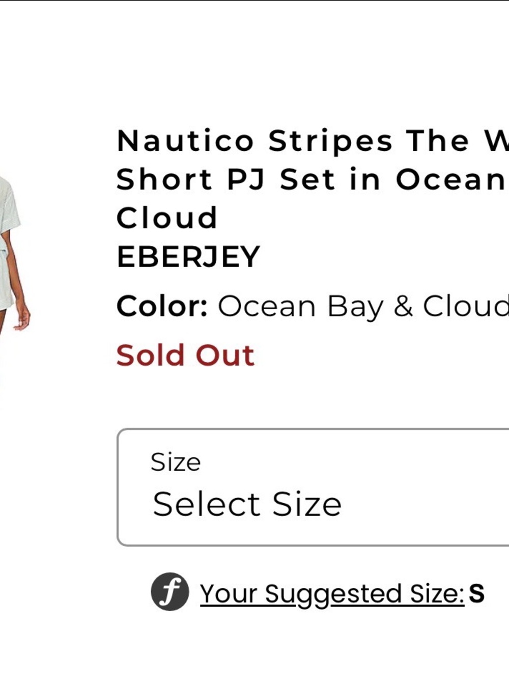 Eberjey Light Blue & White Striped Short Sleeve Pajamas - Picture 4 of 4